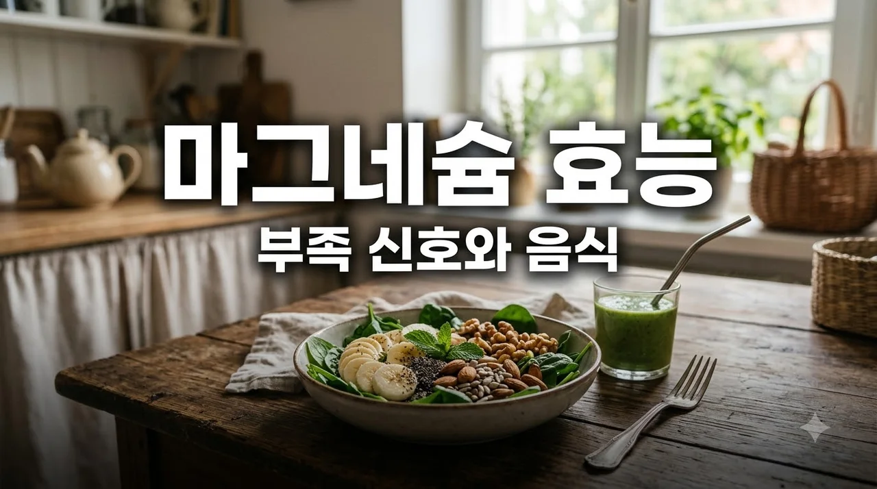 마그네슘 효능 총정리 부족 신호와 추천 음식 및 섭취 팁