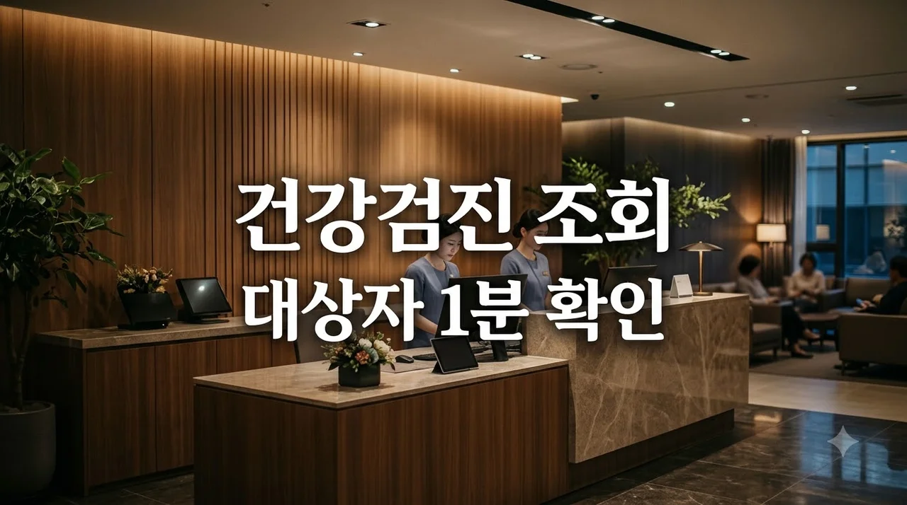 건강검진 대상자 조회 2026년 모바일 확인법과 주의사항