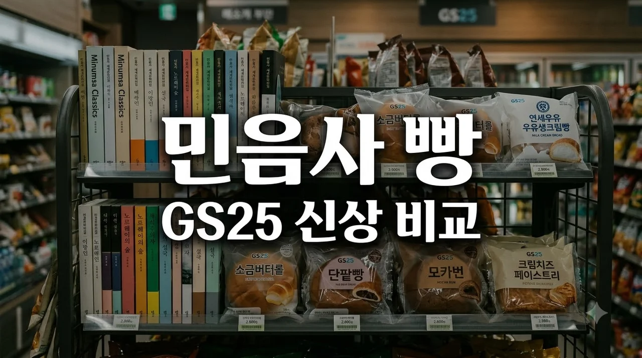 민음사 빵 GS25 편의점 신상 4종 맛 가격 책갈피 재고조회 꿀팁