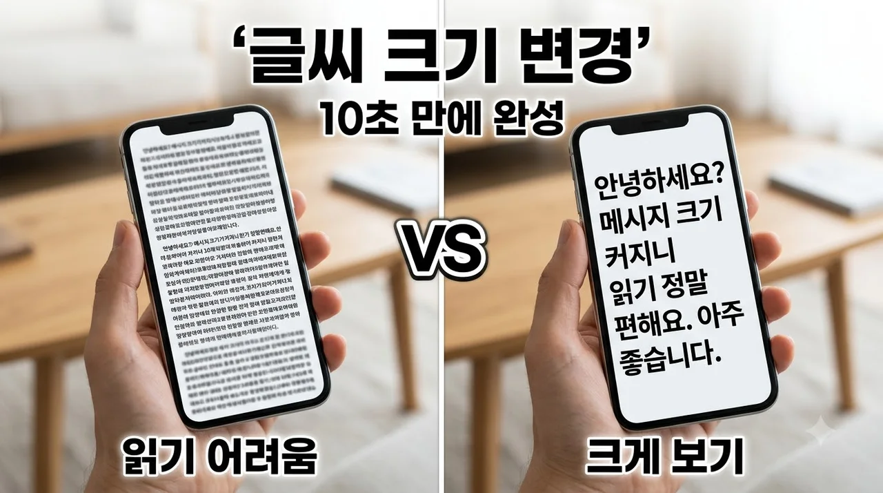 카카오톡 글씨 크기 변경 방법 10초 만에 시력 보호하는 꿀팁