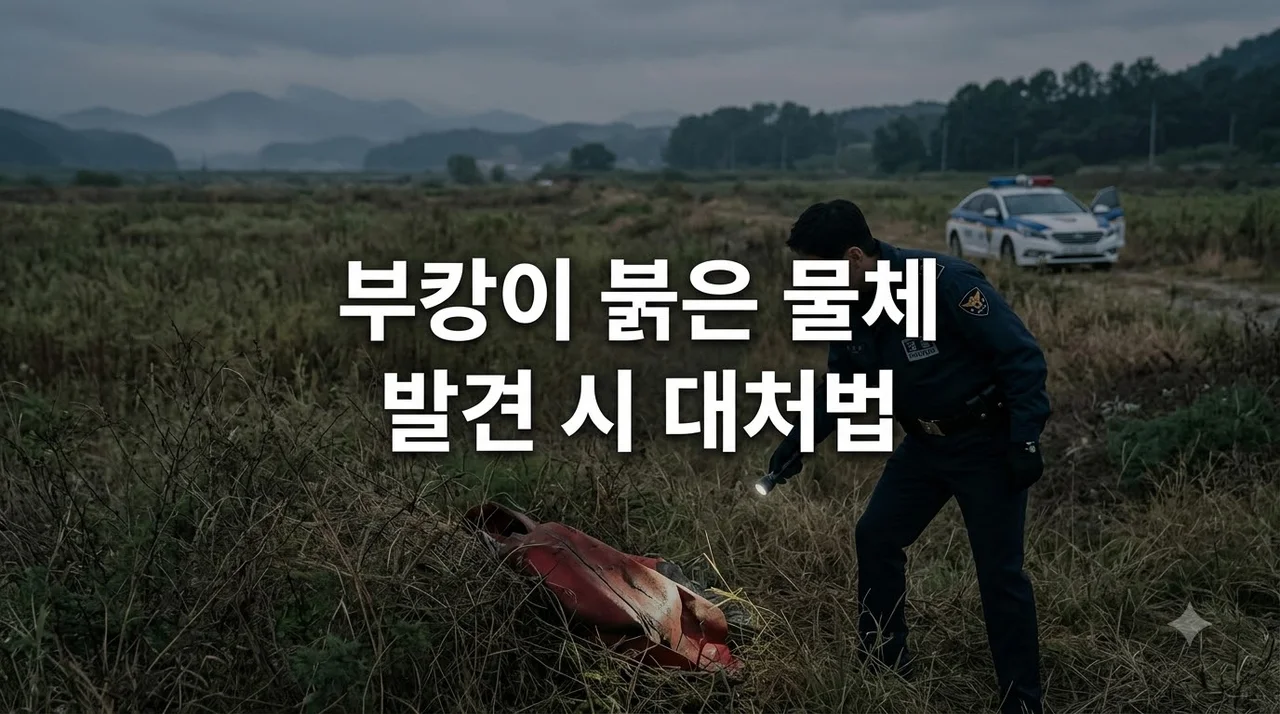 부캉이 붉은 물체 발견 시 대처 방법과 핵심 신고 수칙 정리