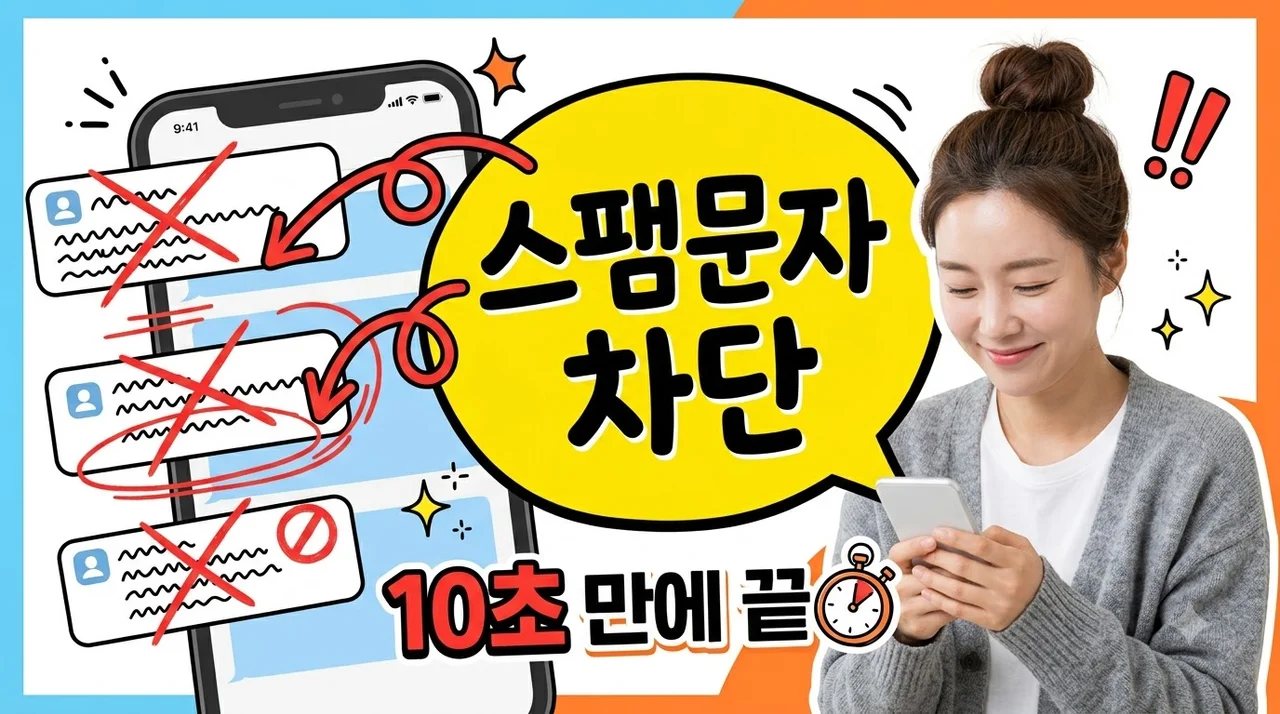 스팸 문자 차단 방법 3단계 및 실수로 차단 시 해제 방법