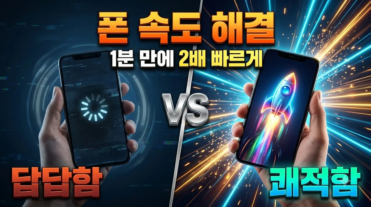 스마트폰 속도 느릴 때 해결 방법 총정리! 1분 만에 빨라지는 설정