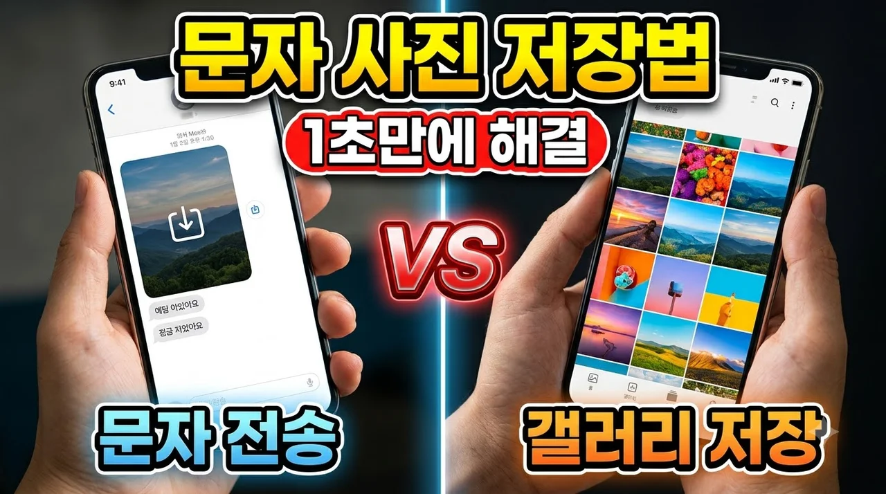 문자 사진 저장법 갤러리 저장 안 될 때 1분 완벽 해결 가이드 (2026)
